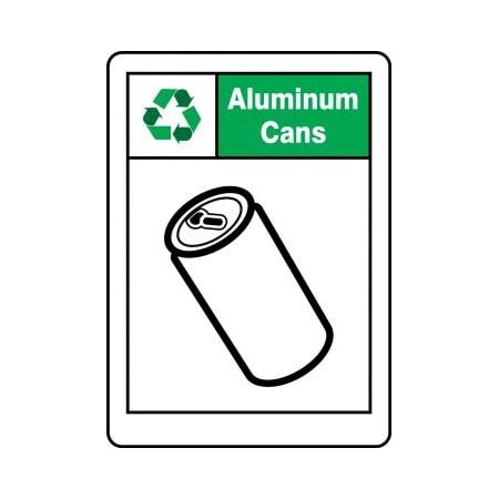 Safety Sign ALUMINUM CANS 10 In X 7 In MPLR593VA